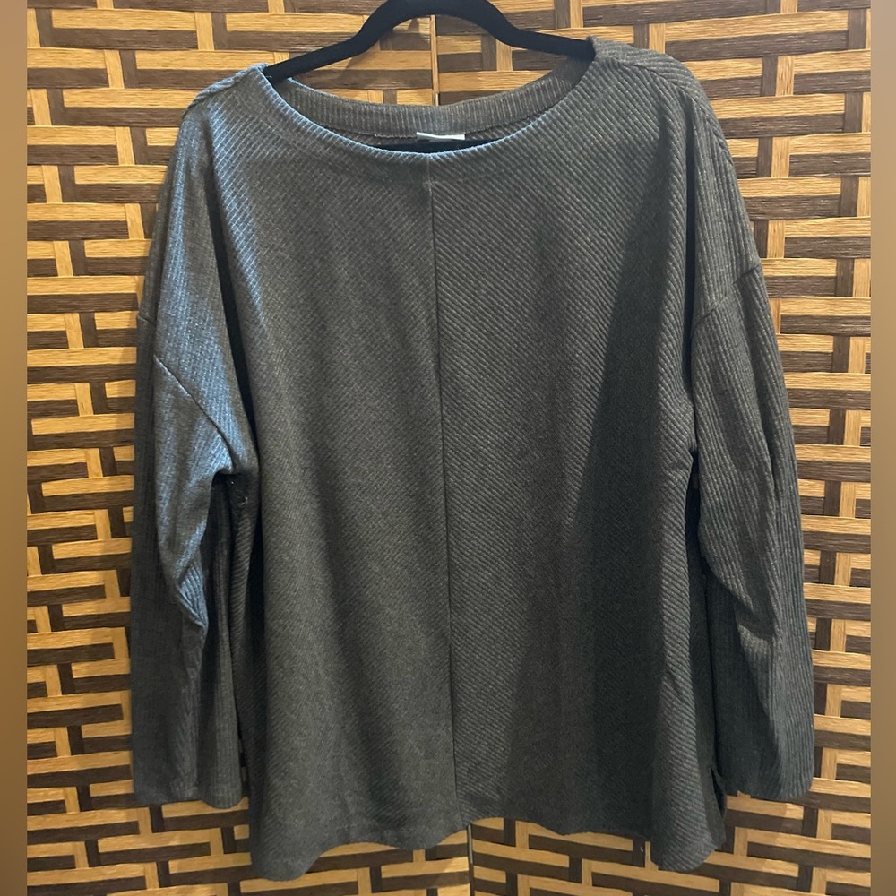 AVA & VIV TARGET Grey ribbed sweatshirt women’s 1x plus
